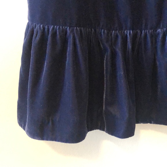 Jcrew velvet Navy blue dress - Picture 3 of 5